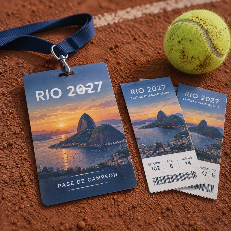 Credencial y entradas con el Pan de Azúcar de Río de Janeiro